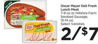 Foods Co Oscar Mayer Deli Fresh Lunch Meat offer