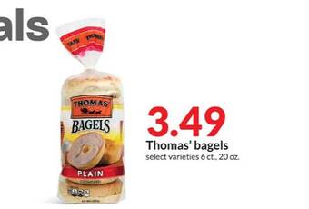 Hy-Vee Thomas' Bagels offer