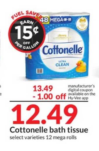 Hy-Vee Cottonelle Bath Tissue offer