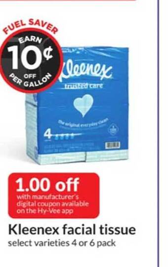 Hy-Vee Kleenex Facial Tissue offer