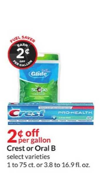 Hy-Vee Crest Or Oral B offer