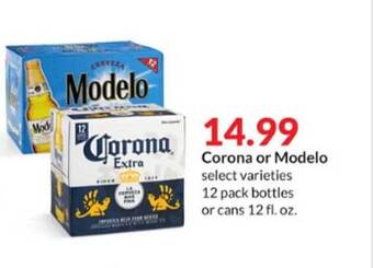 Hy-Vee Corona Or Modelo offer