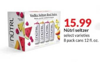 Hy-Vee Nütrl Seltzer offer