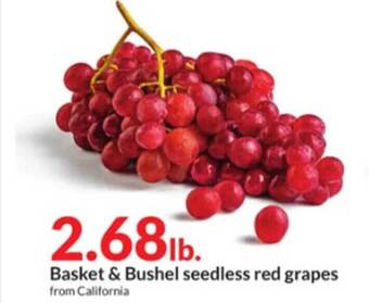 Hy-Vee Basket & Bushel Seedless Red Grapes offer