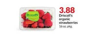 Hy-Vee Driscoll's Organic Strawberries offer