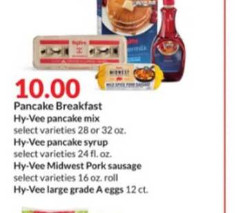 Hy-Vee Pancake Breakfast offer