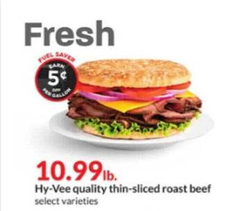 Hy-Vee Hy-vee Quality Thin-sliced Roast Beef offer