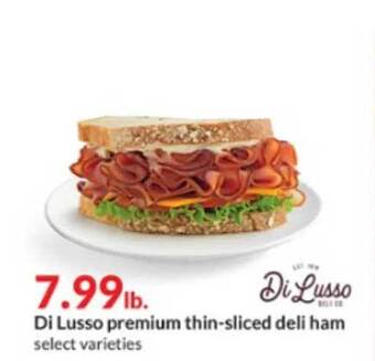 Hy-Vee Di Lusso Premium Thin-sliced Deli Ham offer