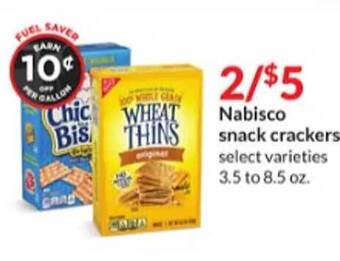 Hy-Vee Nabisco Snack Crackers offer