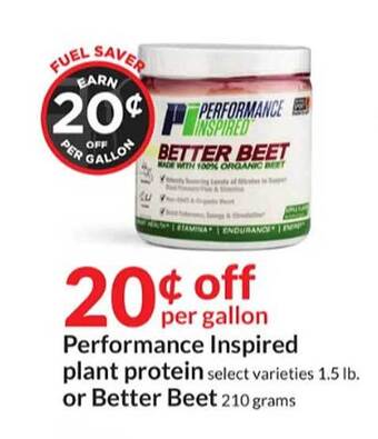 Hy-Vee Performance Inspired Plant Protein Or Better Beet offer