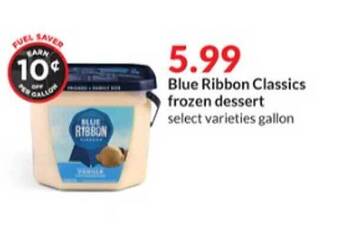 Hy-Vee Blue Ribbon Classics Frozen Dessert offer