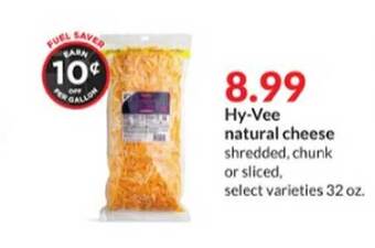 Hy-Vee Hyvee Natural Cheese offer
