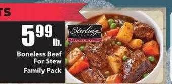 Boneless Beef For Stew Family Pack
