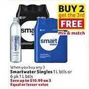 Winn Dixie Smartwater Singles offer
