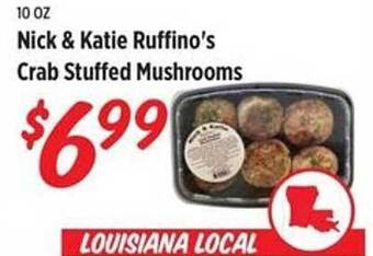 Rouses Nick & Katie Ruffino's Crab Stuffed Mushrooms offer