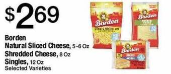 Jons International Borden Natural Sliced Cheese, Shredded Cheese, Singles offer