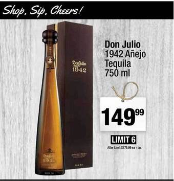 Super King Markets Don Julio 1942 Añejo Tequila 750 Ml offer