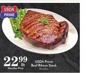 Pavilions Usda Prime Beef Ribeye Steak offer