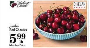 Pavilions Jumbo Red Cherries offer