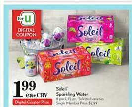 Pavilions Soleil Sparkling Water offer