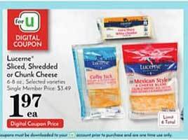 Pavilions Lucerne Sliced Shredded Or Chunk Cheese offer