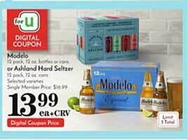 Pavilions Modelo Or Ashland Hard Seltzer offer
