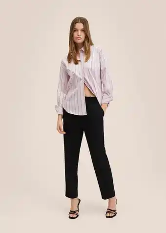 Mango Drawstring waist straight pants offer