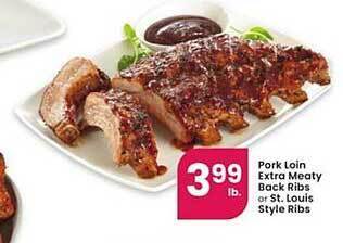 Albertsons Pork Loin Extra Meaty Back Ribs Or St. Louis Style Ribs offer