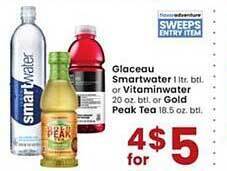 Albertsons Glaceau Smartwater Or Vitaminwater Or Gold Peak Tea offer