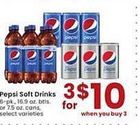 Albertsons Pepsi Soft Drinks offer