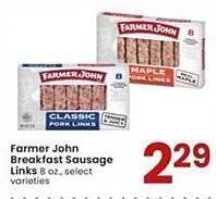 Albertsons Farmer John Breakfast Sausage Links offer