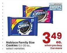 Albertsons Nabisco Family Size Cookies offer