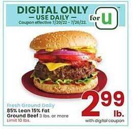 Albertsons 85% Lean 15% Fat Ground Beef offer