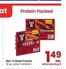 Albertsons Bar-s Meat Franks offer