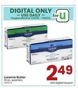 Albertsons Lucerne Butter offer