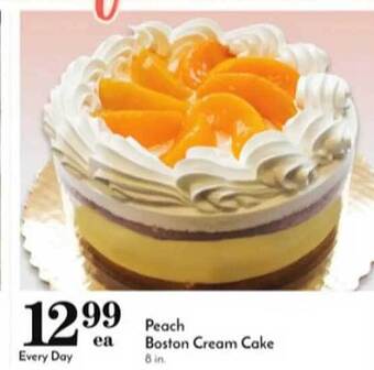 Pavilions Peach Boston Cream Cake offer