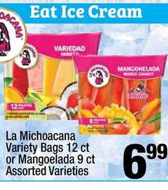 Super King Markets La Michoacana Variety Bags 12 Ct Or Mangoelada 9 Ct offer