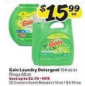 Winn Dixie Gain Laundry Detergent offer