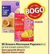 Winn Dixie Se Grocers Microwave Popcorn offer