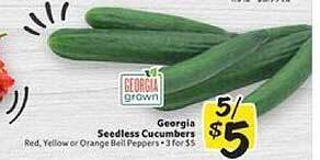 Winn Dixie Georgia Seedless Cucumbers offer