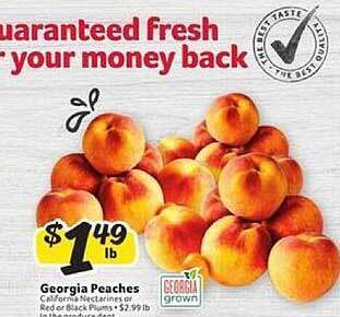 Winn Dixie Georgia Peaches offer