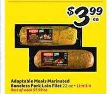 Winn Dixie Adaptable Meals Marinated Boneless Pork Loin Filet offer