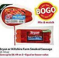 Winn Dixie Bryan Or Hillshire Farm Smoked Sausage offer