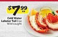 Winn Dixie Cold Water Lobster Tail offer