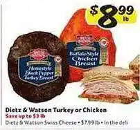 Winn Dixie Dietz & Watscon Turkey Or Chicken offer