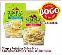 Winn Dixie Simply Potatoes Sides offer