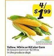 Winn Dixie Yellow White Or Bicolor Corn offer