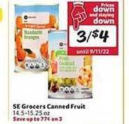 Winn Dixie Se Grocers Canned Fruit offer