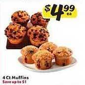 Winn Dixie 4 Ct Muffins offer
