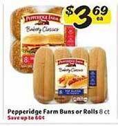 Winn Dixie Pepperidge Farm Buns Or Rolls offer